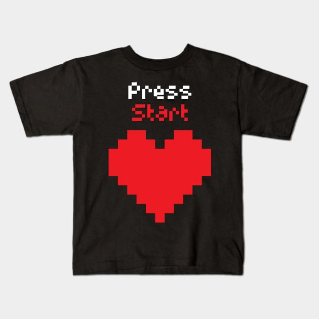 Press Start Love Kids T-Shirt by TopProjects